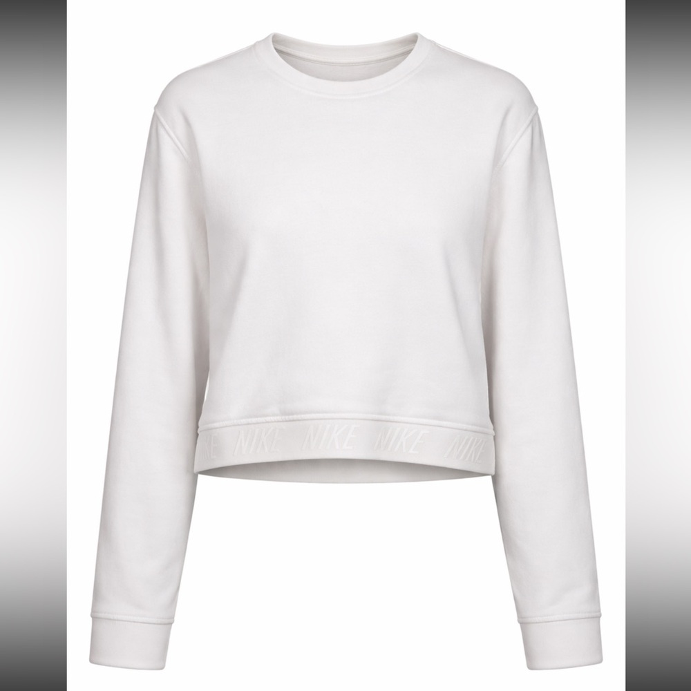 Nike Women's White Dri-FIT Therma Sphere Element Cropped Crewneck Sweatshirt